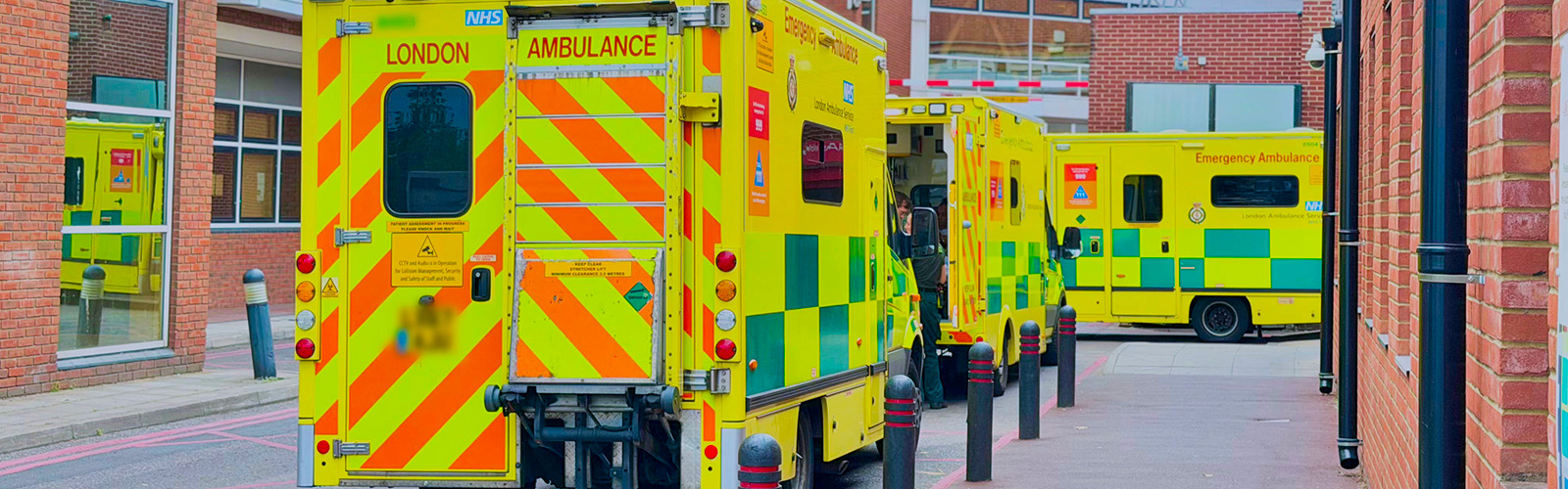 Ambulances at St Georges Hospital